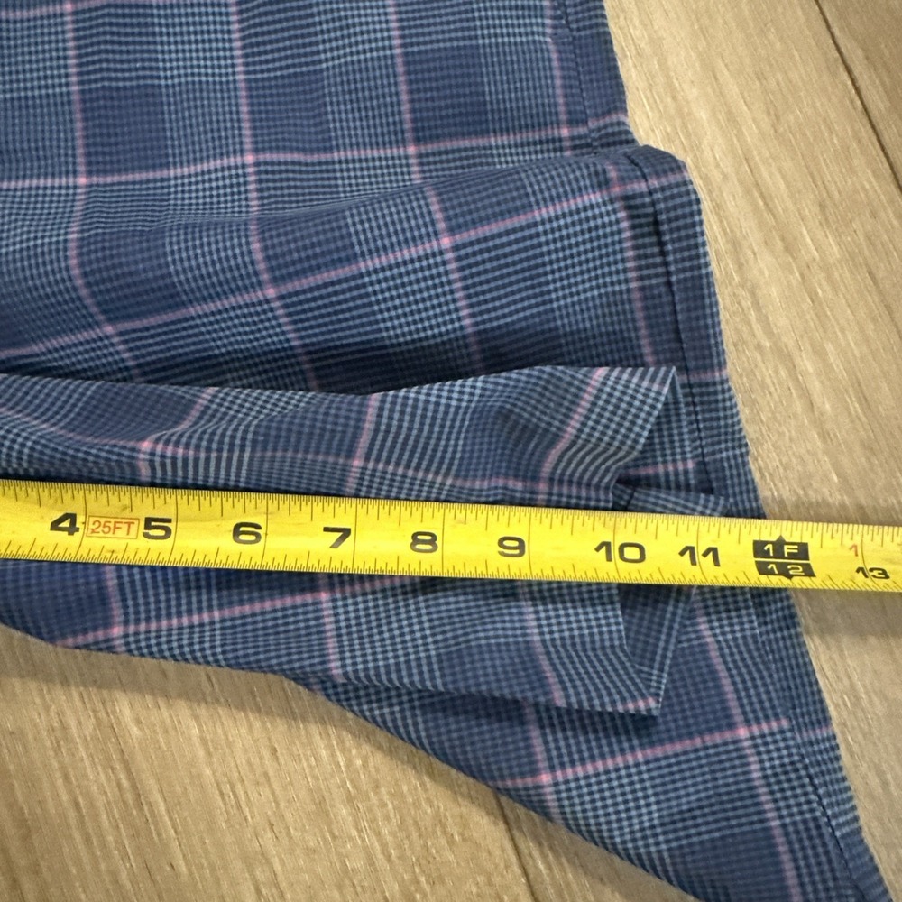 PGA Tour Men's Performance Stretch Golf Shorts Plaid Blue/Punk Preppy 36 - Picture 9 of 9